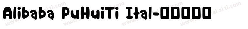 Alibaba PuHuiTi Ital字体转换